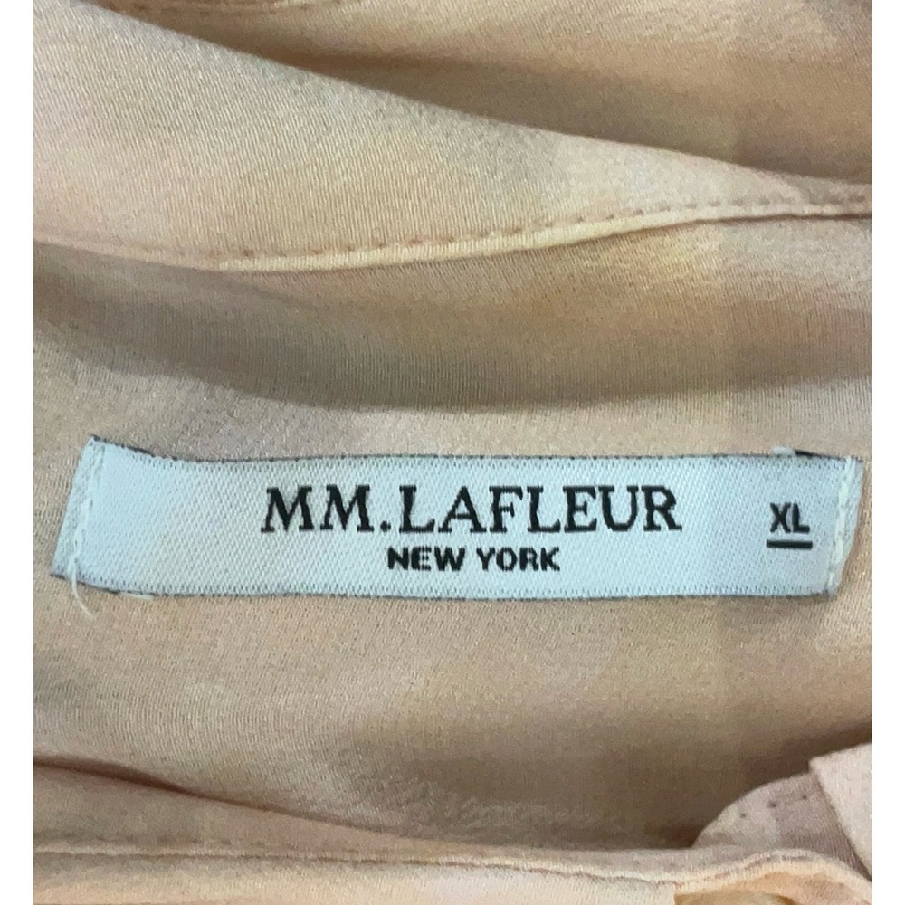 MM LaFleur The Blake Shirt—Brushstroke in Ballet size XL, 100% Silk, Retail $225 - Picture 8 of 10